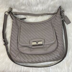 Coach Leather Shoulder Bag Taupe Women’s Crossbody